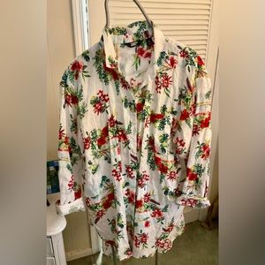 Lands end tropical linen top